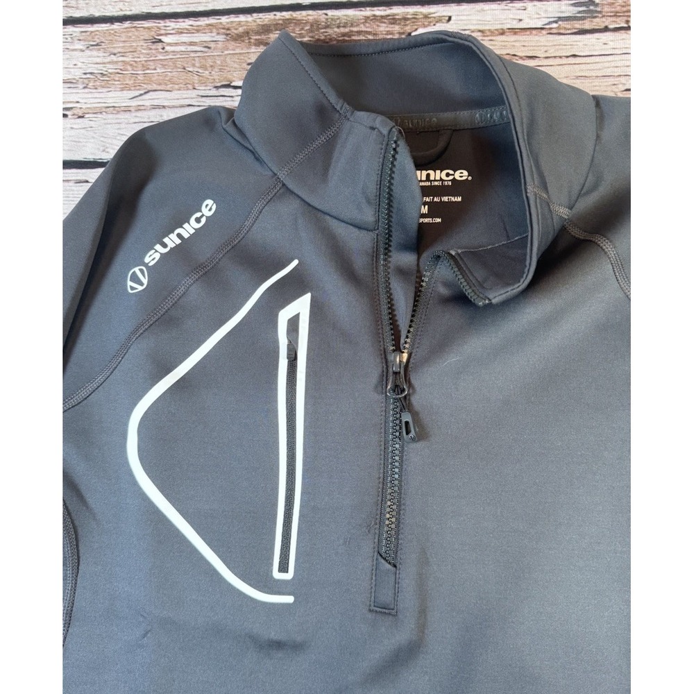 Sunice 1/4 Zip Mens M Allendale SuperliteFX Thermal Golf Logo Athleisure - Picture 2 of 10